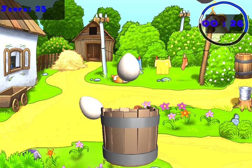 Golden Farm Egg Cather Rescue Free:Angry Chicken screenshot 3