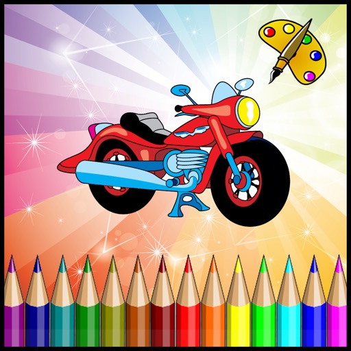 Coloring Motorcycle Game Paint For Kid Icon