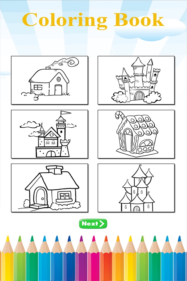 coloring book the house free games for kids screenshot 3