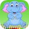 Elephant coloring book for kids
