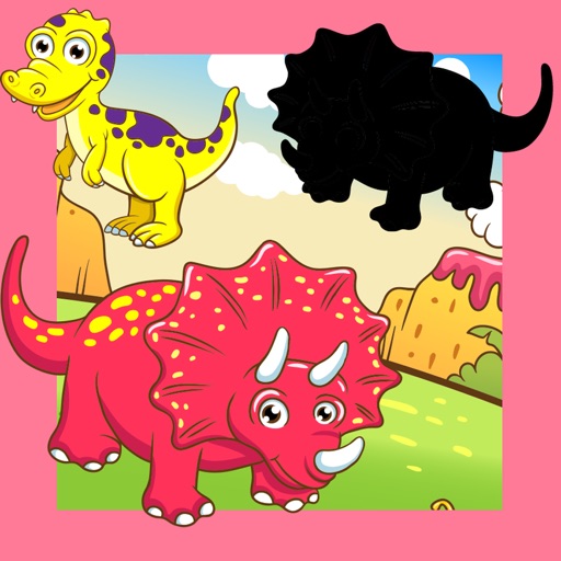 Animated Dino-saur Games For Baby & Kids: Colour-ing Book & Shadow Puzzle