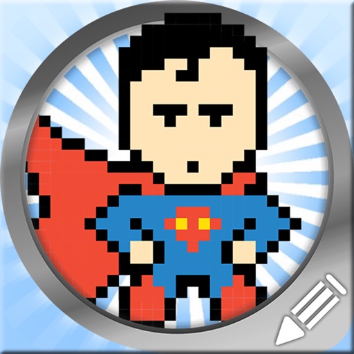 Draw And Paint Superheroes PixelArt