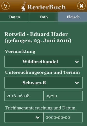 RevierBuch screenshot 3