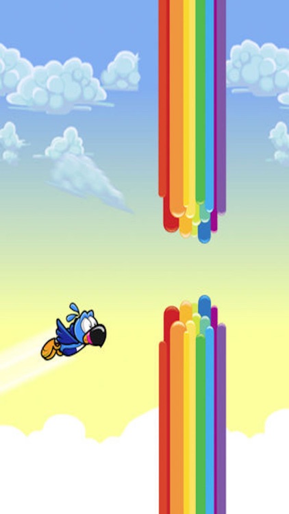 Pipe Fly - Tiny Bird Flaps his Wings over the Rainbow Towers