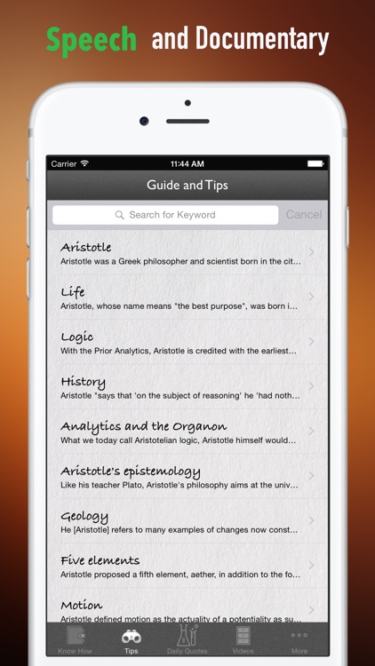 Aristotle Biography and Quotes: Life with Documentary screenshot-3