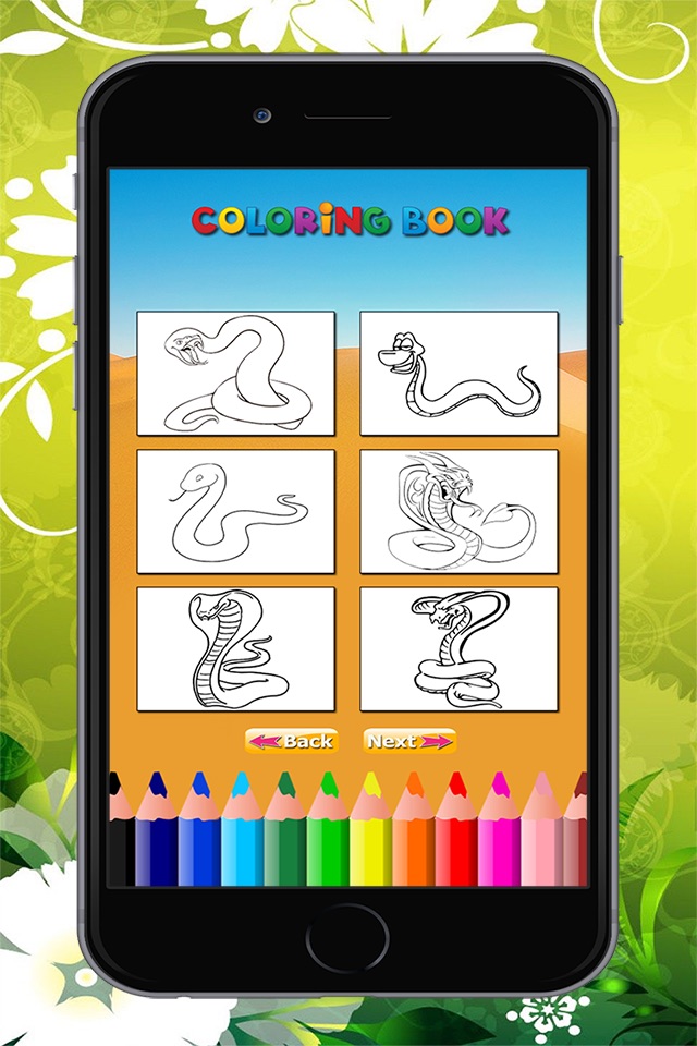 Snake Coloring Book for Children: Learn to color a cobra, boa, anaconda and more screenshot 3