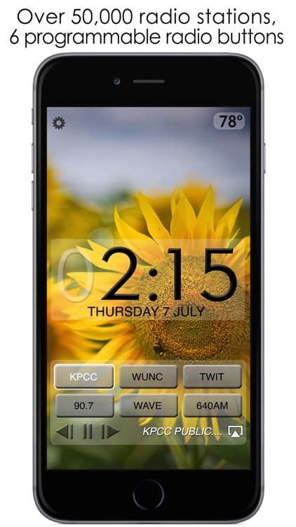 Beautiful Clock Radio for iPhone screenshot-0