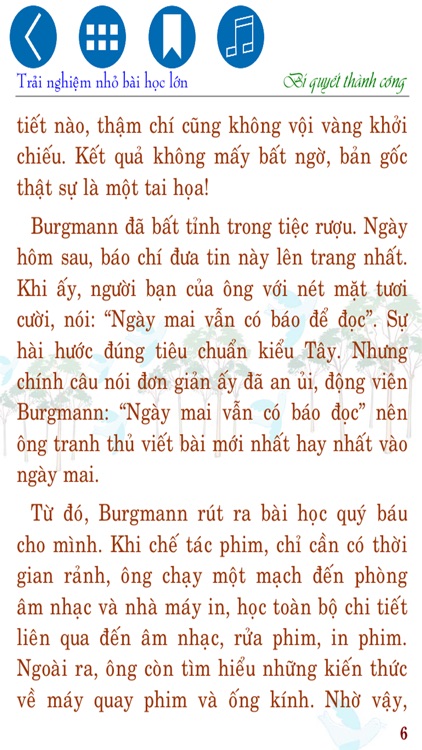 Trải nghiệm 1 – Bí quyết thành công