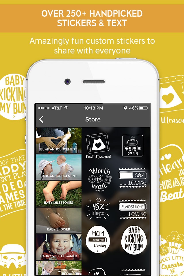 Bump and Baby Apps Free Milestone Photo Editor screenshot 2