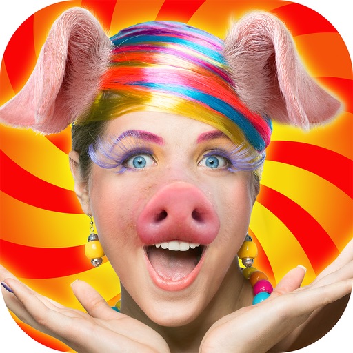 Pig Face Photo Stickers – Funny Face Changer and Animal Head Picture Montage Maker icon