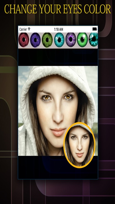 How to cancel & delete Eye Color Changer +  Change Eyes Colors With Colorful Eye Effects from iphone & ipad 1