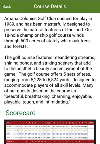 Amana Colonies Golf screenshot 2
