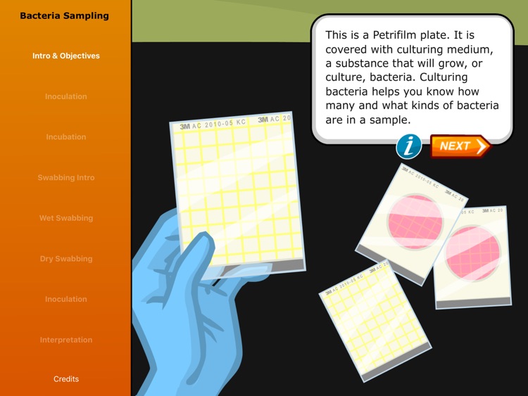 Virtual Labs: Bacteria Sampling