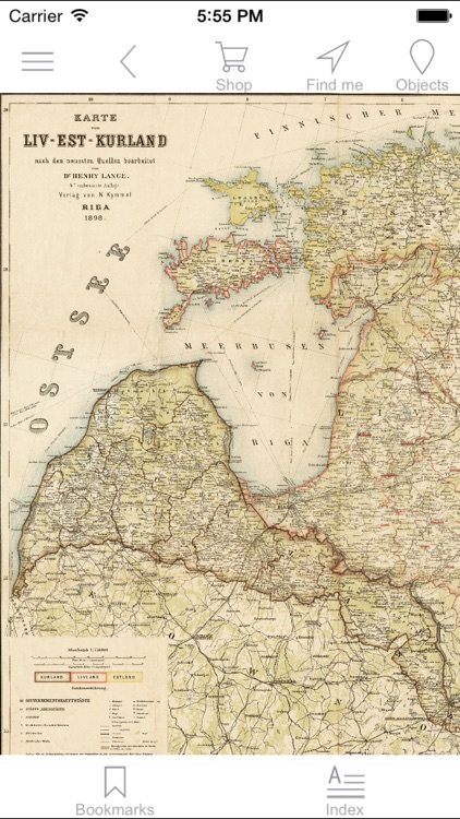 Baltic states (1898). Historical map.