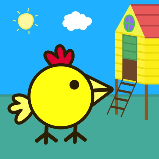 Happy Mrs Chicken 2 : Interactive educational coloring, dots, matching pig puzzles game for kids Boys & Girls and toddlers - Elmo Edition icon