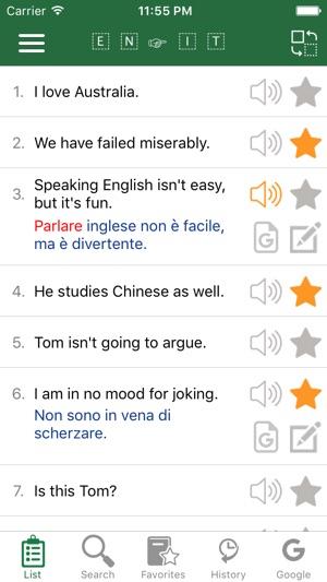 English - Italian Common Phrases