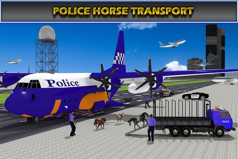 Police Airplane Transporter – Dog, Horse & Prisoner Cargo Simulator Pro screenshot 4