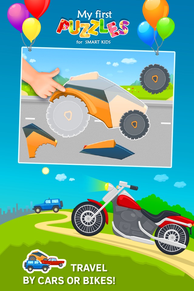 Trucks and Car Jigsaw Puzzles for Toddlers Free screenshot 2