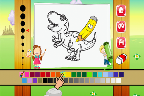 Dinosaur Coloring Book - Dino drawing and painting for kids games screenshot 3