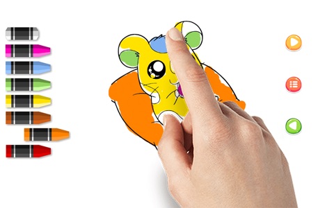 Paint Coloring Pages Hamster Adventure Game for Hamtaro screenshot 2