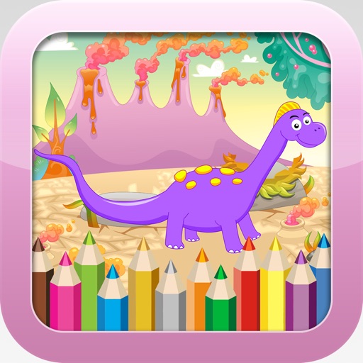 Dinosaur Coloring Book -  Educational Color and  Paint Games Free For kids and Toddlers iOS App