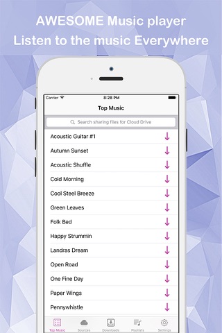 Free Music Box - Offline Mp3 Music Play & Pocket Songs Downloader for Cloud Drive screenshot 2