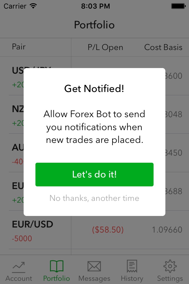Forex Bot screenshot 2