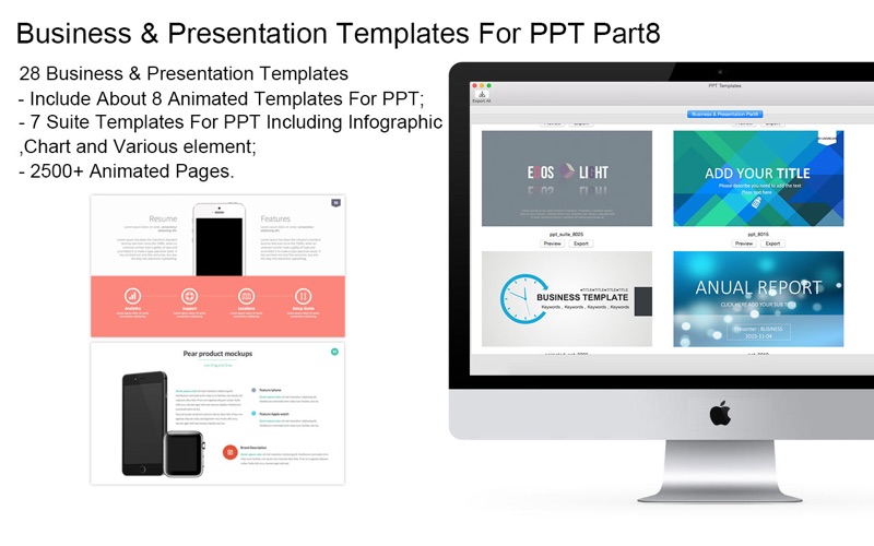 Templates For PPT (Business &amp; Presentation Part8) Pack8 thumbnail 1