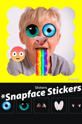 FotoMix for Snapchat,Photo Collage,Text,Reaction Stickers,Shape Borders,Filters screenshot 2