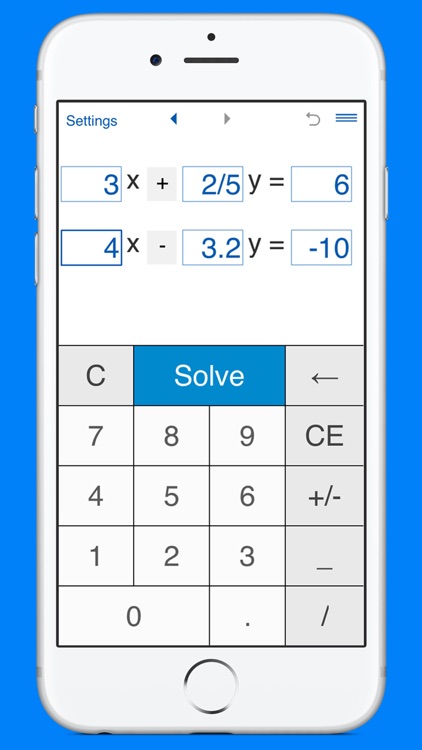 System of linear equations solver and calculator for solving systems of linear equations with three variables screenshot-3