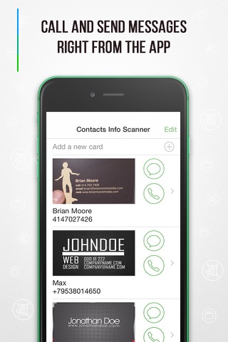 Contacts Info Scanner - Business Card Holder GOLD screenshot 3