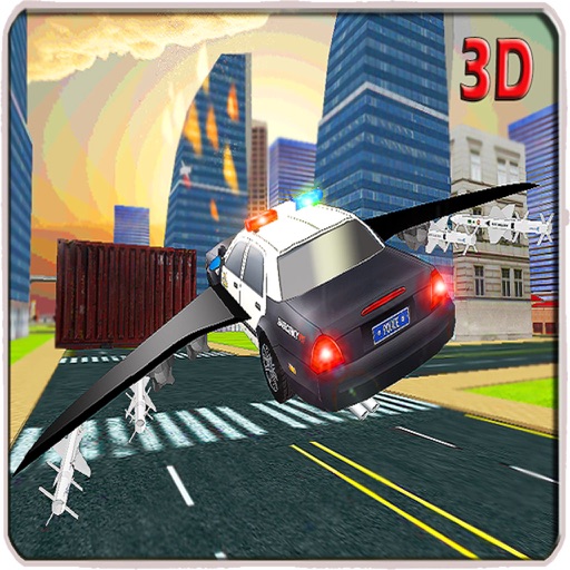Flying Police Car 3D Driver – Reckless Chasing of Mafia Gangster Auto iOS App