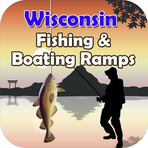 Wisconsin - Fishing Lakes & Boat Ramps icon