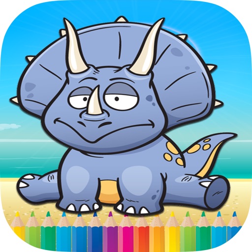 Dinosaur Coloring Book - All In 1 Animals Draw,Paint And Color Games HD For Good Kid iOS App