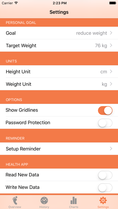 Weight Tracker - BMI screenshot1