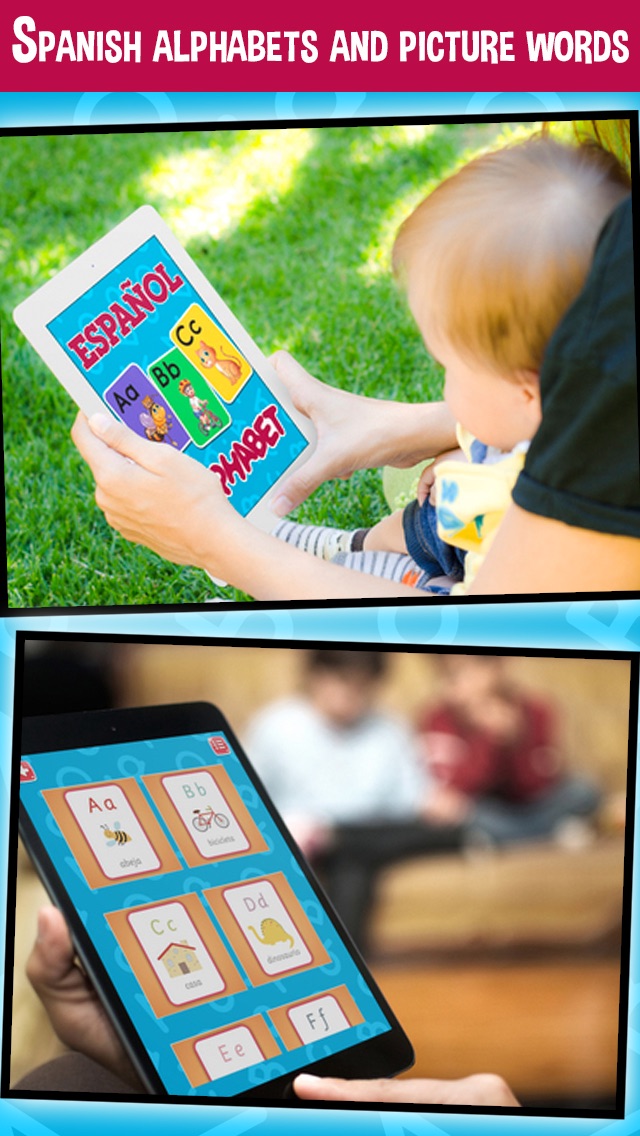 Alfabeto Spanish Alphabets Flash Cards Learn Spanish for Kids iPhone App