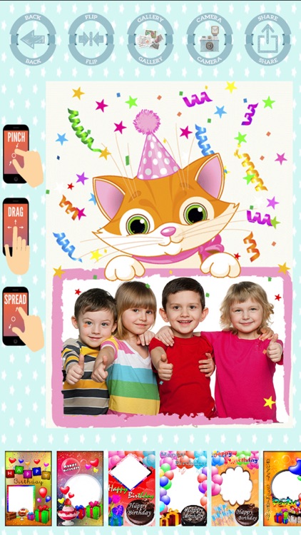 Happy birthday frames to create cards with photos screenshot-4