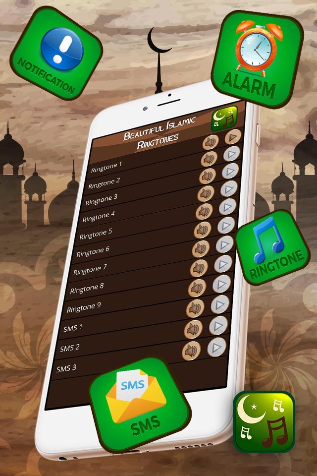 Beautiful Islamic Ringtones – Best Arabic Music and Muslim Sound.s Collection for iPhone screenshot 3