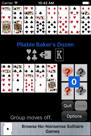 Pliable Baker's Dozen Solitaire screenshot 2