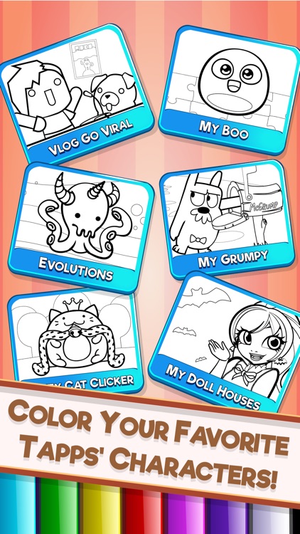 My Tapps Coloring Book - Characters and Scenarios Painting Game for Kids