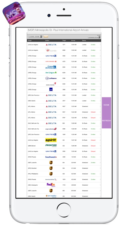 MSP AIRPORT - Realtime Flight Info - MINNEAPOLIS-SAINT PAUL INTERNATIONAL AIRPORT