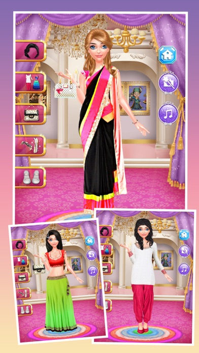 Indian girl makeover - trendy style - wedding look App 