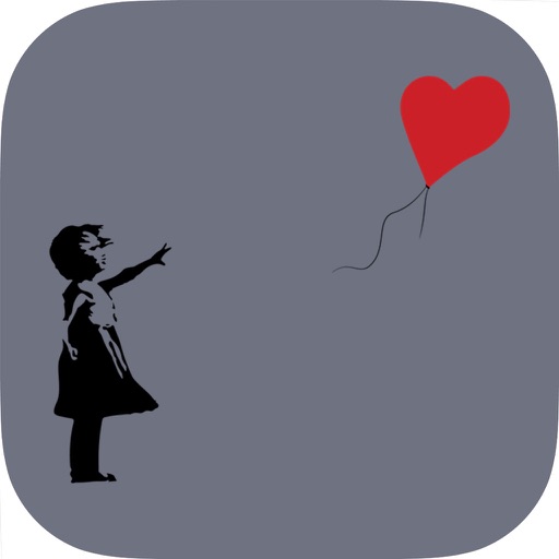 banksy -  street art gallery & graffiti designer watercolor effect icon