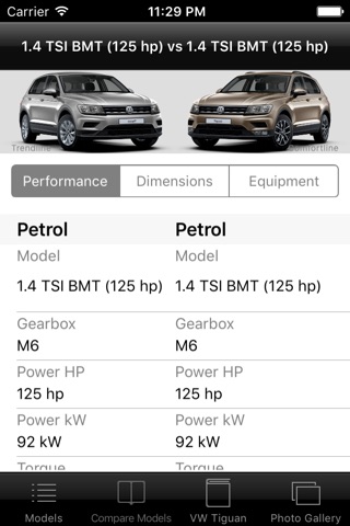 CarSpecs VW Tiguan II 2016 screenshot 3