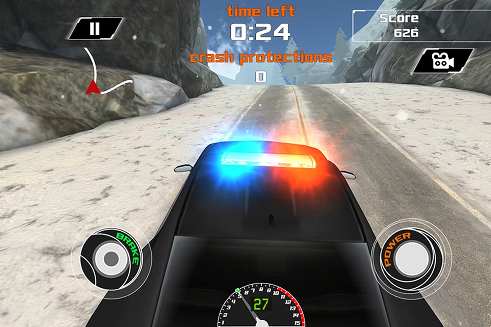 Arctic Police Racer 3D - eXtreme Snow Road Racing Cops FREE Game Version screenshot 4