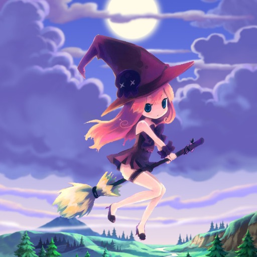 Flying happy witch - for kids Icon