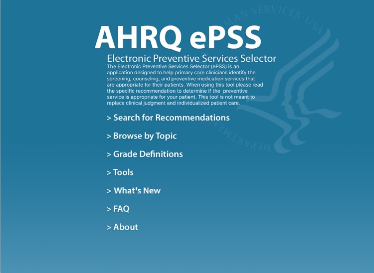 AHRQ ePSS for iPad