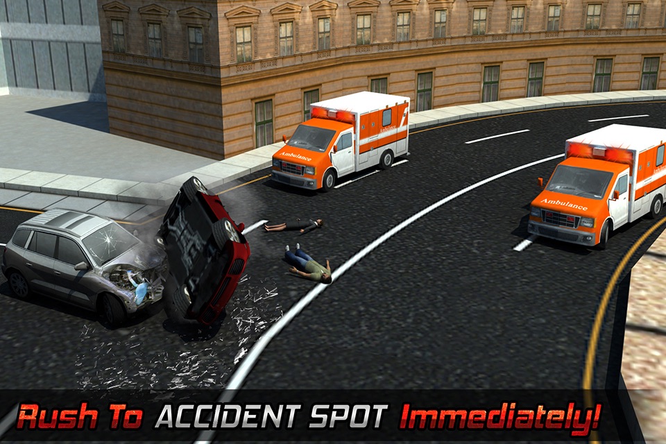 911 Emergency Ambulance Driver Duty: Fire-Fighter Truck Rescue screenshot 4
