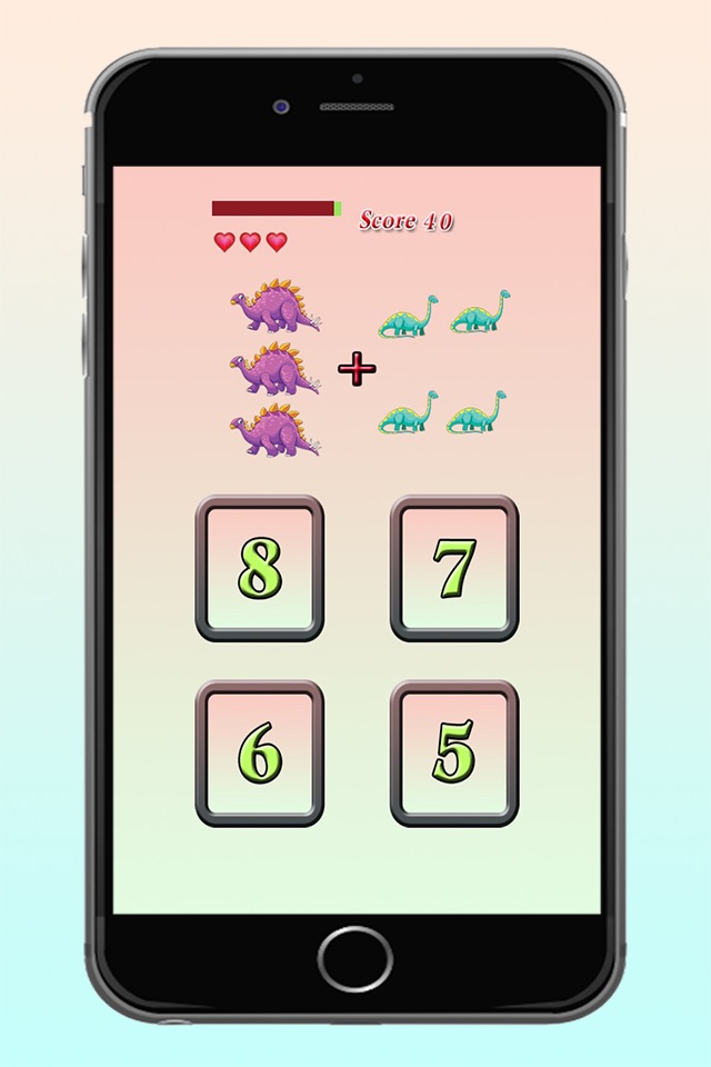 Kindergarten Math Addition Dinosaur World Quiz Worksheets Educational Puzzle Game is Fun for Kids screenshot 3