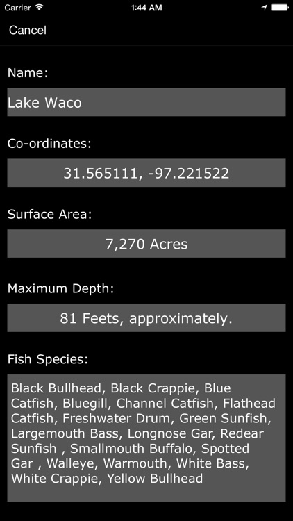 Texas Lakes & Fishes